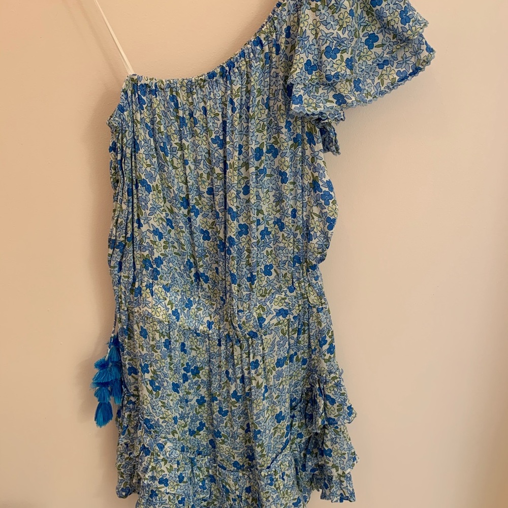 Sky to Moon One Shoulder Ruffle Dress